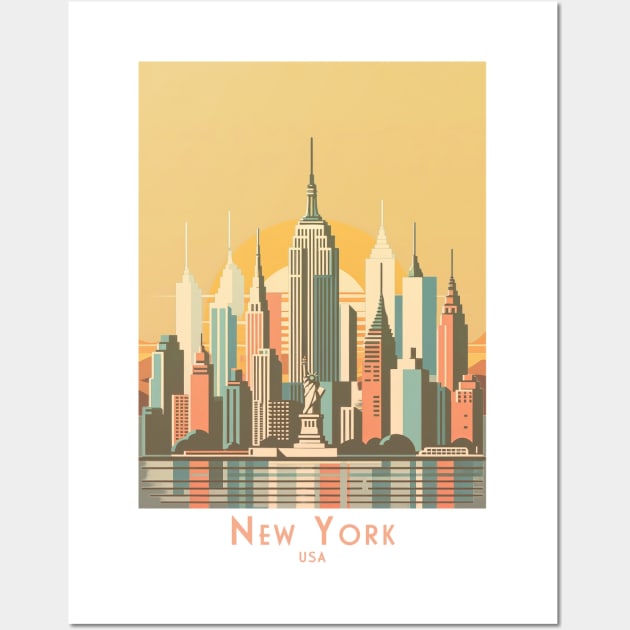 Metropolitan Glow - New York Skyline Poster Wall Art by POD24